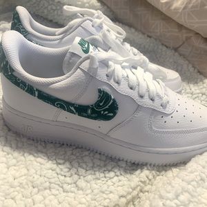 Green and White Paisley Air Forces Hard to Find!